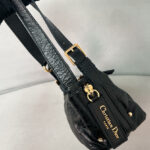 Christian Dior Small D-Journey Bag in Shiny Goatskin Black